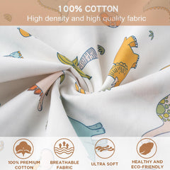 Bunnikins & Clover pillowcase print with neutral design for any nursery