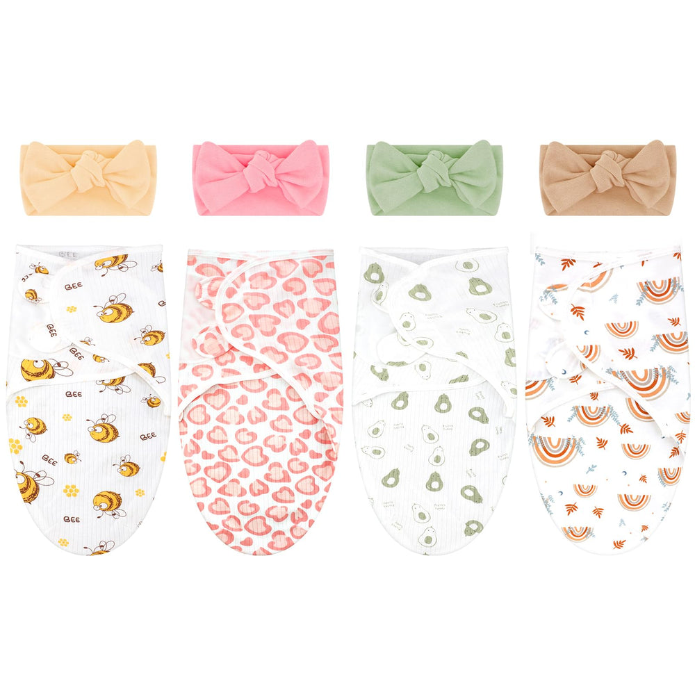 Bunnycool preemie swaddle bee pattern offers snug wrap for calm moments