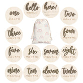 Burbell 7-pack 3D baby milestone cards for stylish growth documentation.