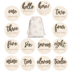 Burbell 7-pack 3D baby milestone cards for stylish growth documentation.