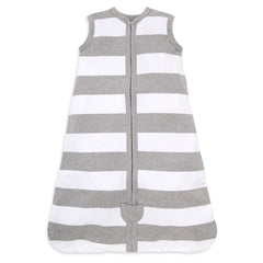 Burt's Bees Baby Beekeeper blanket rugby stripe heather grey for cozy, breathable sleep