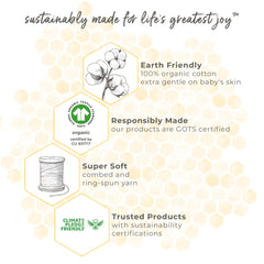 Close-up of 100% organic cotton soft fabric from Burt's Bees Baby Beekeeper blanket