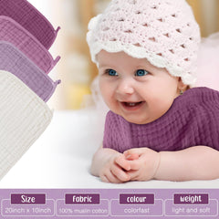 Versatile Buryeah burp cloths double as washcloths or drool cloths.