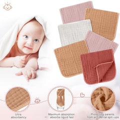 Buryeah soft cotton burp cloths offering skin-friendly comfort.