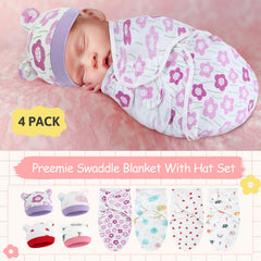 Buryeah newborn swaddle in soft cotton texture for cozy warmth
