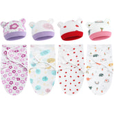 Buryeah preemie swaddle blanket with purple flower design for gentle wrapping