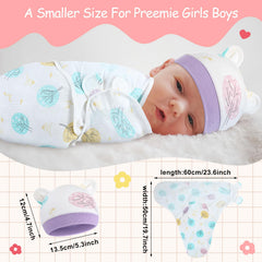 Buryeah swaddle blanket with hook-and-loop fasteners for easy adjustable fit