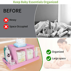 Busidhji portable diaper organizer with handle for easy transport