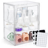 BUSOHA 3-tier bottle organizer keeps bottles and parts neatly organized and accessible.