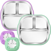 BUSOHA suction plate on table keeps meals tidy for toddlers.