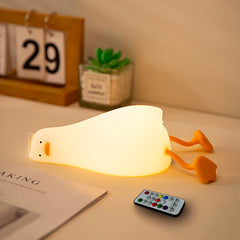 Buwect lying-flat Benson duck lamp with remote for easy nighttime brightness control