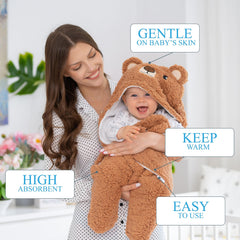 BYDOOO BD ultra-soft plush fabric feels gentle on newborn skin
