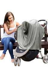Byrd & Blume cover during stroller outing for added privacy.