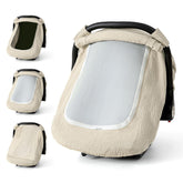C COMCROSFLY Muslin cotton car seat cover Wheat close-up for breathability