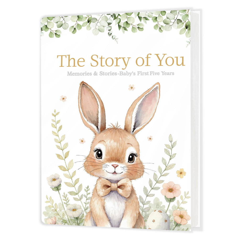 Cabana Bro baby photo album cover with Easter Bunny design, a stylish memory keepsake.