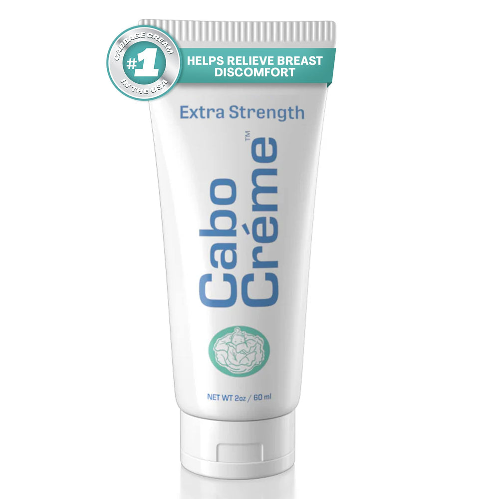 Cabocreme extra-strength cabbage breast cream for engorgement relief.
