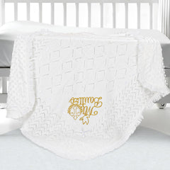 Cacooba baptism blanket with cross and dove embroidery for christening ceremonies