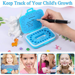 Caffox 20-slot storage box helps organize each baby tooth