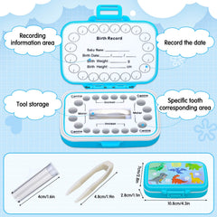 Caffox tooth fairy kit container shown, great for preserving the first tooth.