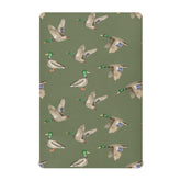 Caihoyu Birds and Ducks green background crib sheet provides a cozy, breathable surface for naps.
