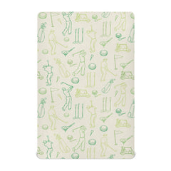 Caihoyu crib sheet with soft breathable fabric for baby's comfort on standard playard.