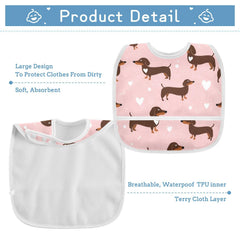Caikeny bib with terry back keeps sensitive skin comfortable.