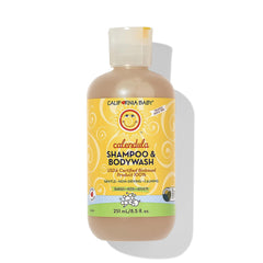 California Baby Calendula shampoo bottle for gentle cleansing of sensitive skin.