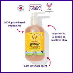 California Baby Calendula Shampoo + Wash ingredients list emphasizes plant-based care.