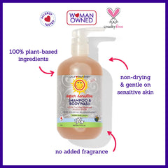 California Baby baby wash foamy lather demonstrates gentle cleansing for hair and skin