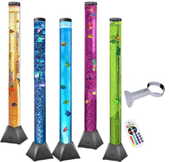 CALOVER LED sensory bubble tube 4ft with wall mount creates immersive ocean ambiance for calming kid spaces.