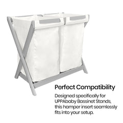 Calvana dual-compartment hamper design simplifies laundry organization