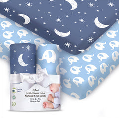 Cambria Baby fitted sheet for Pack 'n Play offers snug fit with soft organic cotton.