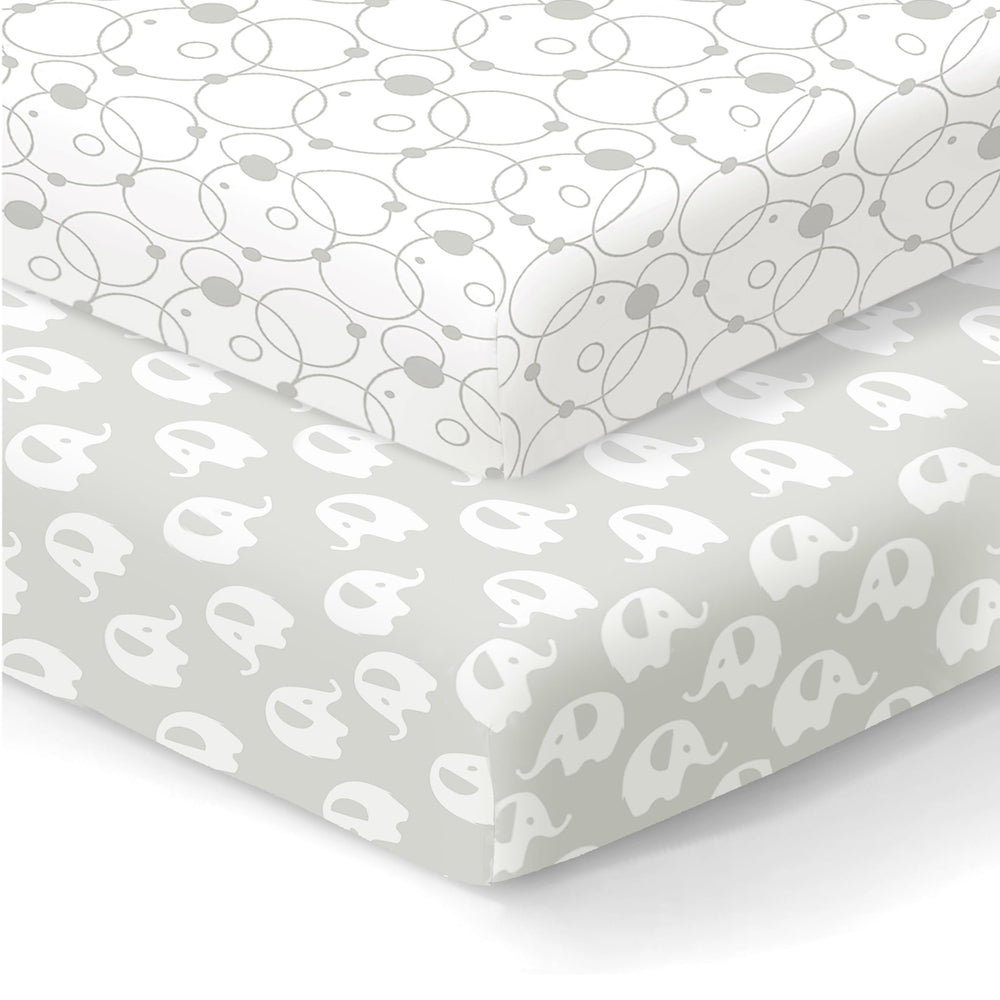 Cambria Baby organic cotton fitted sheet for Pack n Play, soft and durable for travel sleep