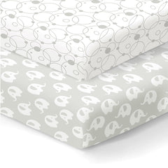 Cambria Baby organic cotton fitted sheet for Pack n Play, soft and durable for travel sleep