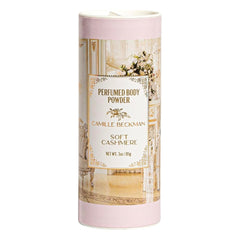 Camille Beckman Soft Cashmere powder bottle for daily freshness and odor control.