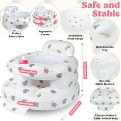 CandyHome Elephant inflatable seat close-up highlights breathable vents for comfort