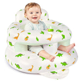 CandyHome inflatable baby seat with dinosaur motif supports comfortable sitting