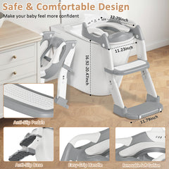CandyHome Potty Seat Height Adjustment offers five positions for a comfortable fit.
