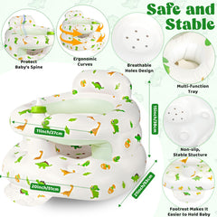 CandyHome inflatable seat with surround safety fence prevents tipping