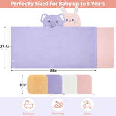 CandyHome hooded elephant towel highlights quick drying and snug fit.