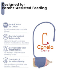 Canela Cane fits standard and wide-neck bottles for versatile everyday feeding.