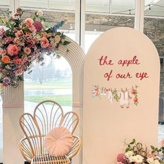 Cantly gender-reveal apple wall sticker suits photo backdrops.