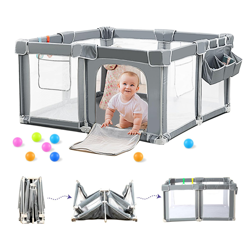 CAPAKIDS foldable playpen setup for quick tool-free assembly.