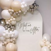 Capiont Meet Me at The After backdrop sticker for romantic bridal shower photos