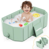 Captainbear baby tub mini shower room setup in a sink for home use.