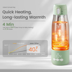 CapyBud bottle warmer with easy one-touch operation for quick heating.