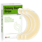 CARBOU ostomy barrier strips box shows packaging for quick setup and storage.