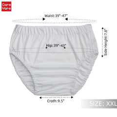 Care Yare men's protective briefs on a model for secure, leak-free wear