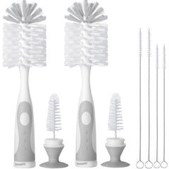 CAREBABYMORE bottle brush with nipple cleaner and straw brushes for easy baby bottle cleaning.