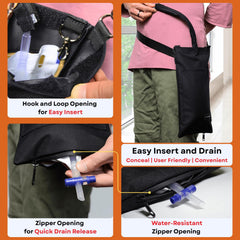 Caredgitz nephrostomy bag cover side pocket keeps essentials accessible.